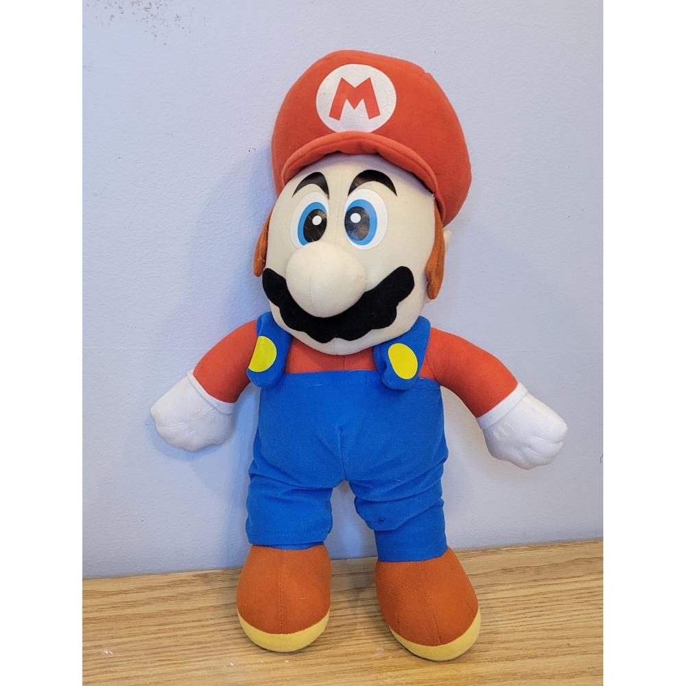 Vintage 2005 Kellytoy Mario Plush 16" Nintendo Super Mario Bros Stuffed Toy Rare